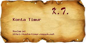 Konta Timur névjegykártya